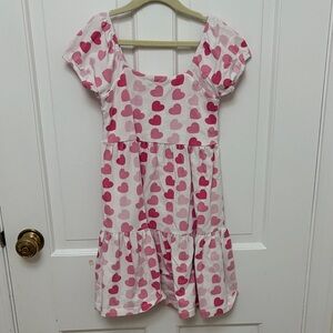 Adorable Pink Heart Kids Dress
